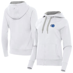 Orlando Magic Antigua Women's New Logo Victory Full-Zip Hooded Sweatshirt White