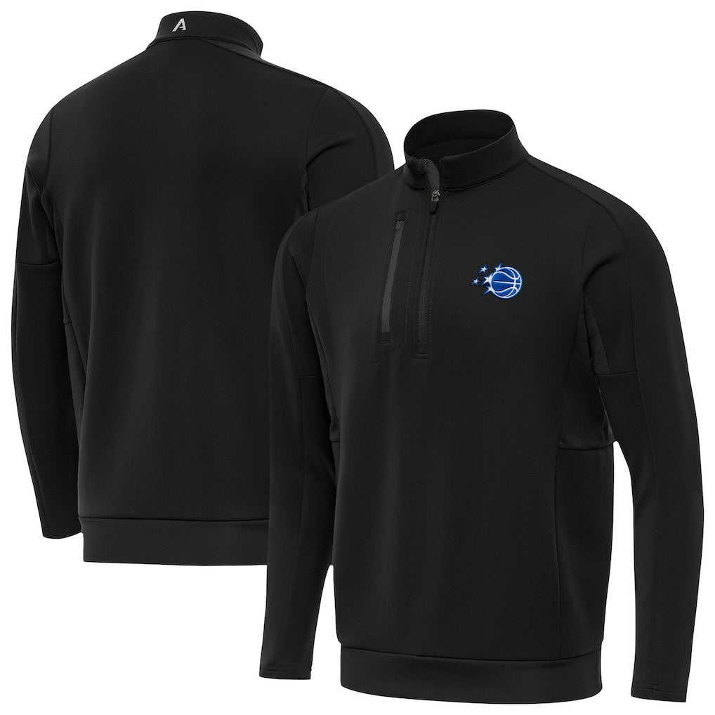 Orlando Magic Antigua New Logo Generation Quarter-Zip Pullover Top Black | New Era online