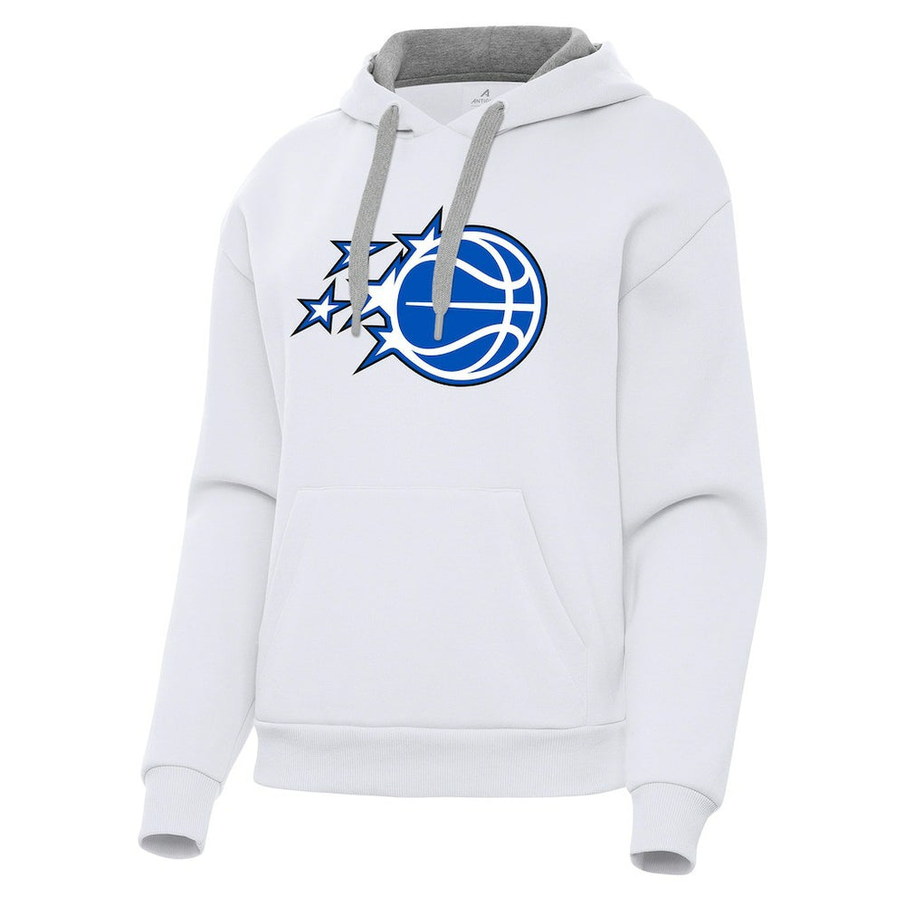 Orlando Magic Antigua Women's New Logo Victory Pullover Hoodie White