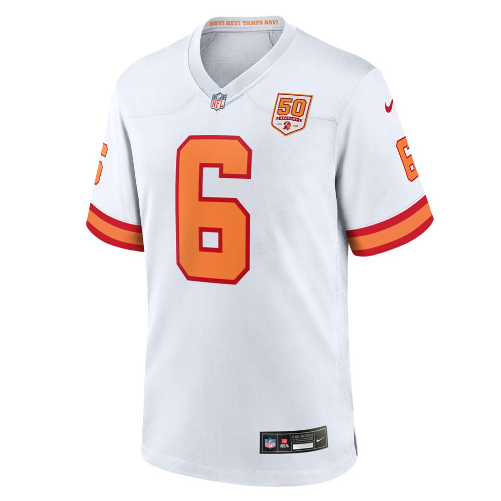 Nike Baker Mayfield '76 Tampa Bay Buccaneers 50th Season Game Jersey White