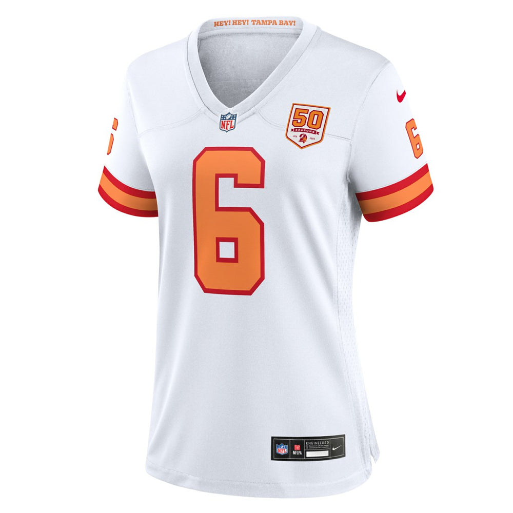 Nike Baker Mayfield '76 Tampa Bay Buccaneers Women's 50th Season Game Jersey White