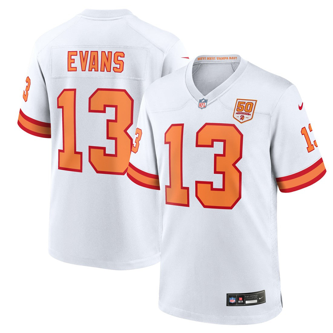 Nike Mike Evans '76 Tampa Bay Buccaneers 50th Season Game Jersey White