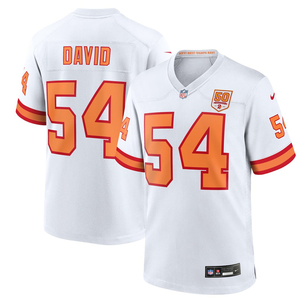Nike Lavonte David '76 Tampa Bay Buccaneers 50th Season Game Jersey White