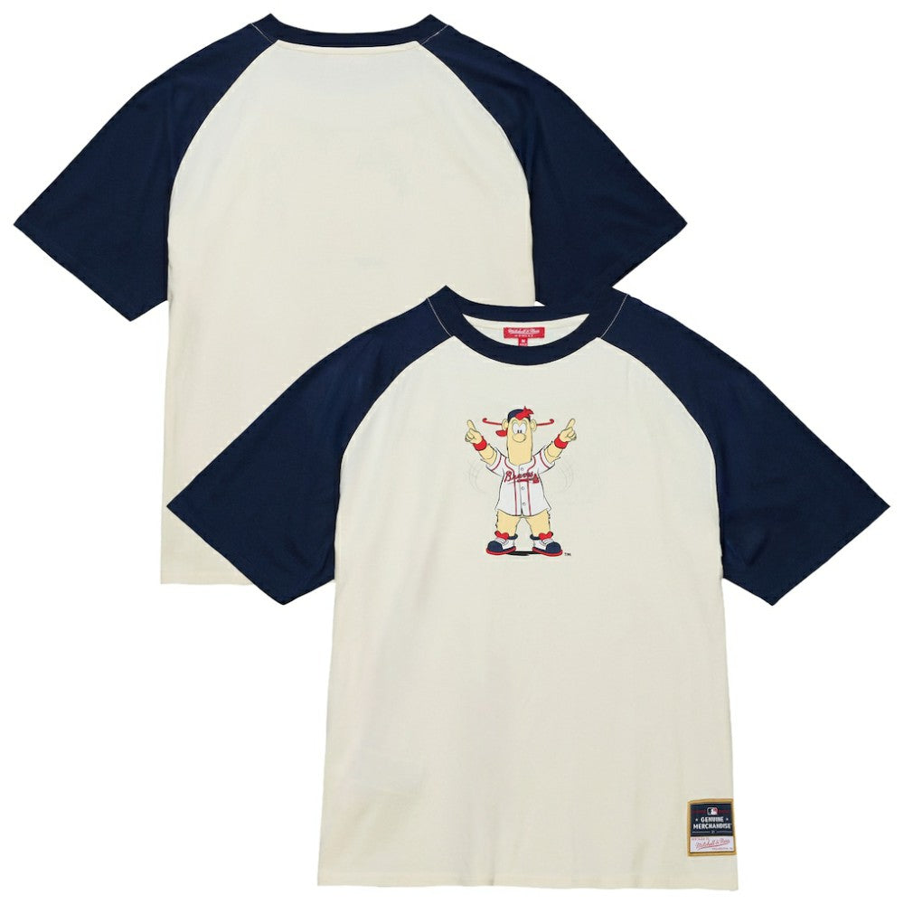 Atlanta Braves Mitchell & Ness Women's Boyfriend Raglan T-Shirt - Cream - Mitchell & Ness Online