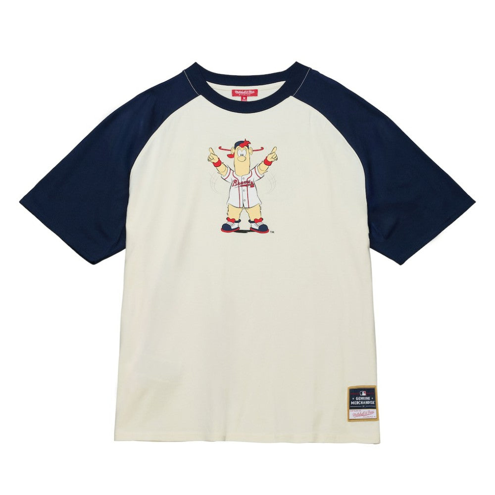 Atlanta Braves Mitchell & Ness Women's Boyfriend Raglan T-Shirt - Cream - Mitchell & Ness Online