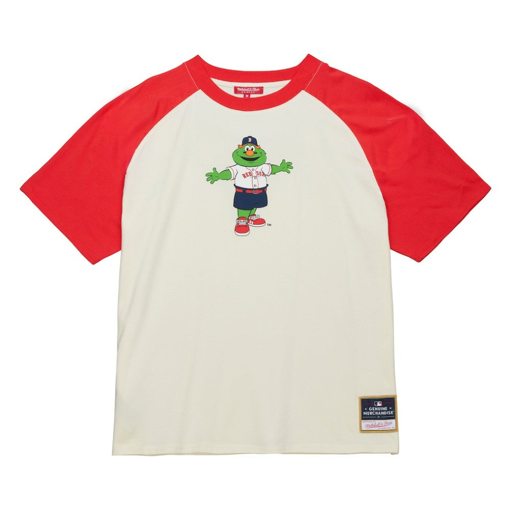 Boston Red Sox Mitchell & Ness Women's Boyfriend Raglan T-Shirt - Cream - Mitchell & Ness Discount