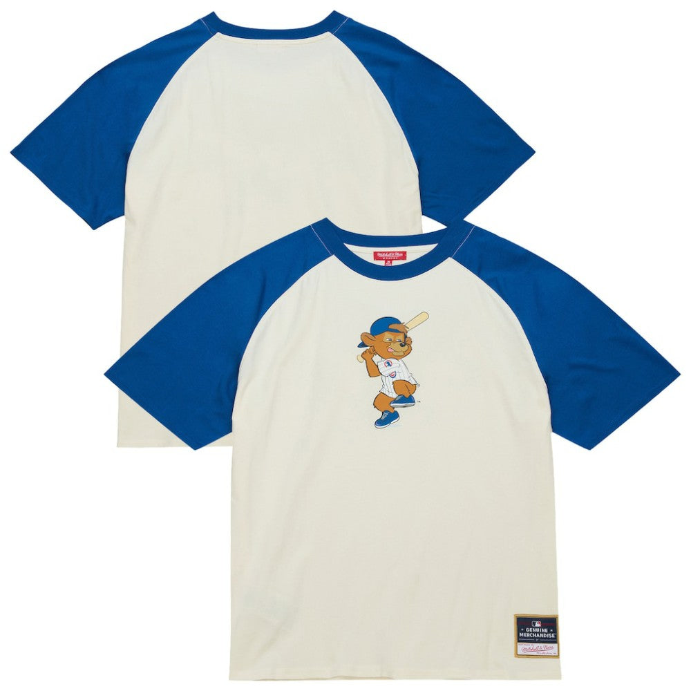 Chicago Cubs Mitchell & Ness Women's Boyfriend Raglan T-Shirt - Cream - Mitchell & Ness Lifestyle