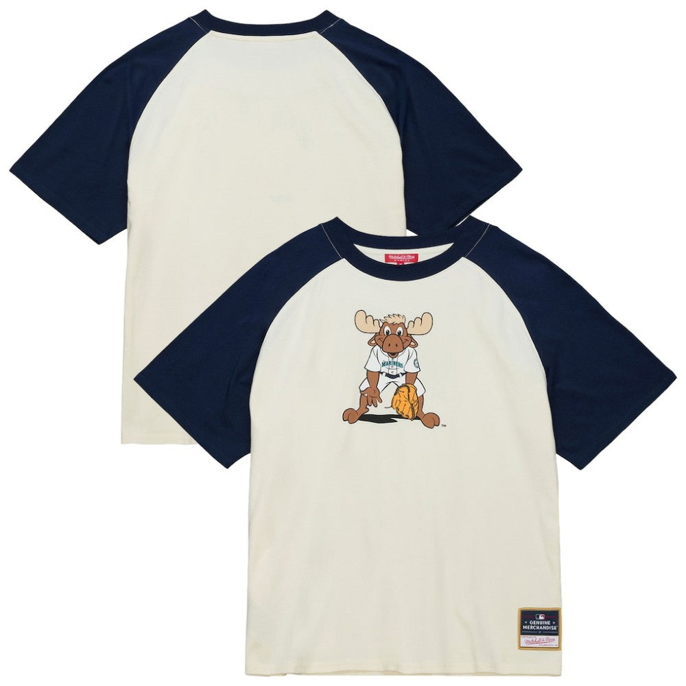 Seattle Mariners Mitchell & Ness Women's Boyfriend Raglan T-Shirt - Cream - Mitchell & Ness Discount