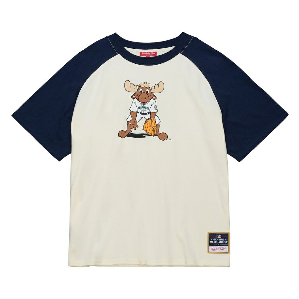 Seattle Mariners Mitchell & Ness Women's Boyfriend Raglan T-Shirt - Cream - Mitchell & Ness Discount
