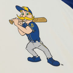 Milwaukee Brewers Mitchell & Ness Women's Boyfriend Raglan T-Shirt - Cream - Mitchell & Ness Online