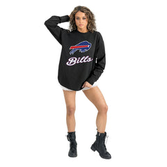 Buffalo Bills Gameday Couture Women's Oversized Long Sleeve T-Shirt Black