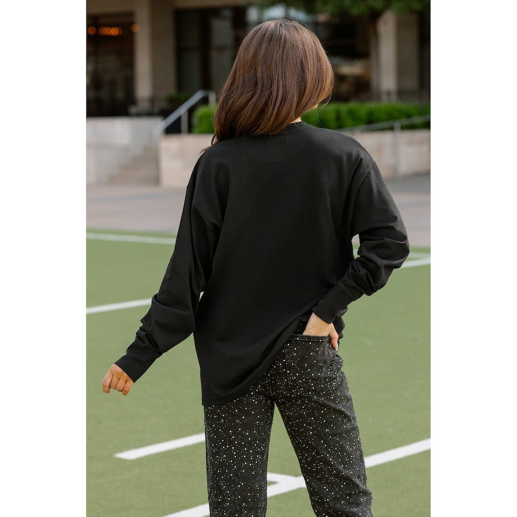 Buffalo Bills Gameday Couture Women's Oversized Long Sleeve T-Shirt Black