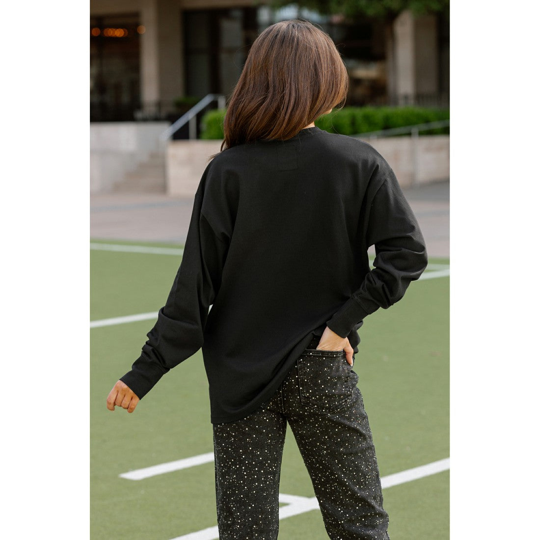 Seattle Seahawks Gameday Couture Women's Oversized Long Sleeve T-Shirt Black