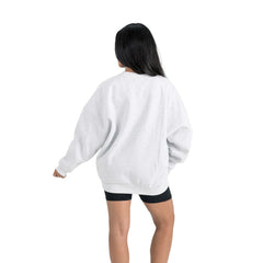 Kansas City Chiefs Gameday Couture Women's Traditional Logo Oversized Premium Fleece Pullover Sweatshirt Ash