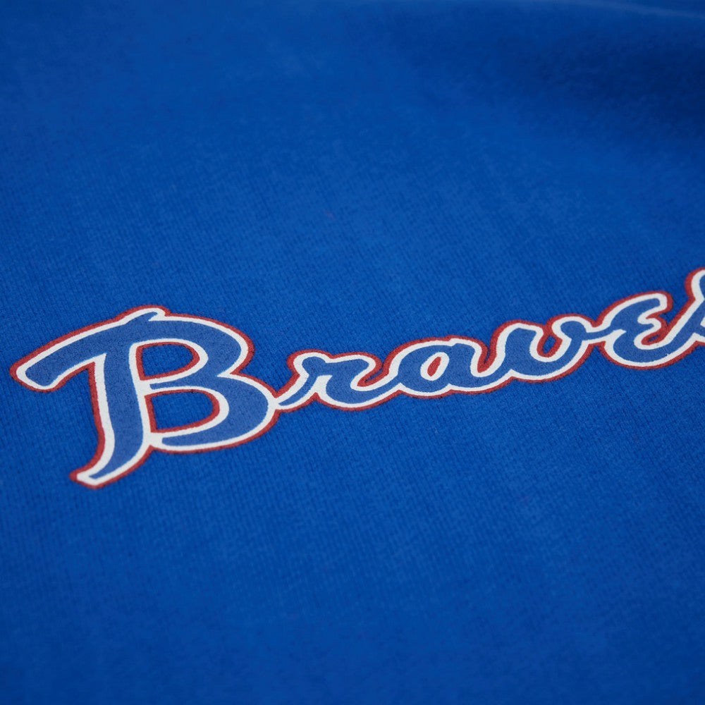 Atlanta Braves Mitchell & Ness Women's Cooperstown Collection Crewneck Sweatshirt - Royal - Mitchell & Ness on Sale