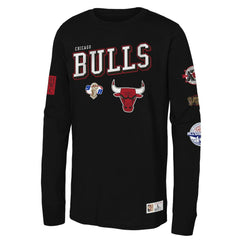 Chicago Bulls Youth Hardwood Classics Training Camp Long Sleeve T-Shirt for sale Black | Mitchell & Ness Near Me