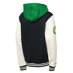 Boston Celtics Youth Hardwood Classics Courtside Fleece Full-Snap Hoodie Jacket Black | Mitchell & Ness online