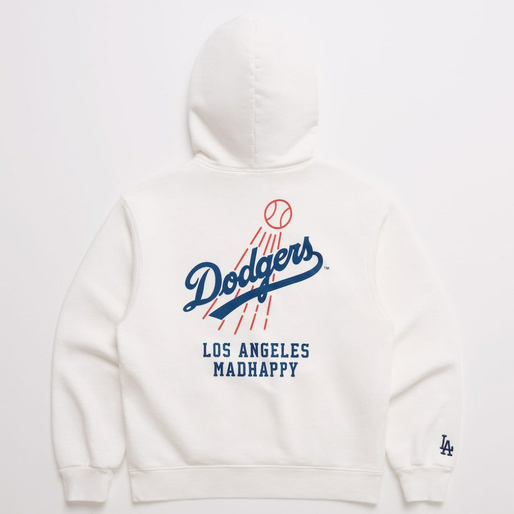 Los Angeles Dodgers Madhappy x MLB Unisex Heavyweight Fleece Hoodie - White - MLB Sale
