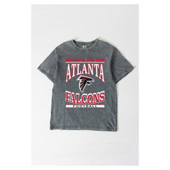 Atlanta Falcons Gameday Couture Women's Oversized Classic Grind Washed T-Shirt Gray