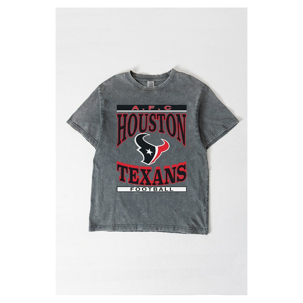 Houston Texans Gameday Couture Women's Oversized Classic Grind Washed T-Shirt Gray