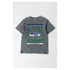 Seattle Seahawks Gameday Couture Women's Oversized Classic Grind Washed T-Shirt Gray
