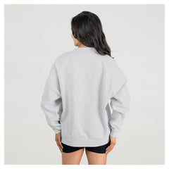 Baltimore Ravens Gameday Couture Women's Fierce Focus Premium Oversized Fleece Pullover Sweatshirt Ash