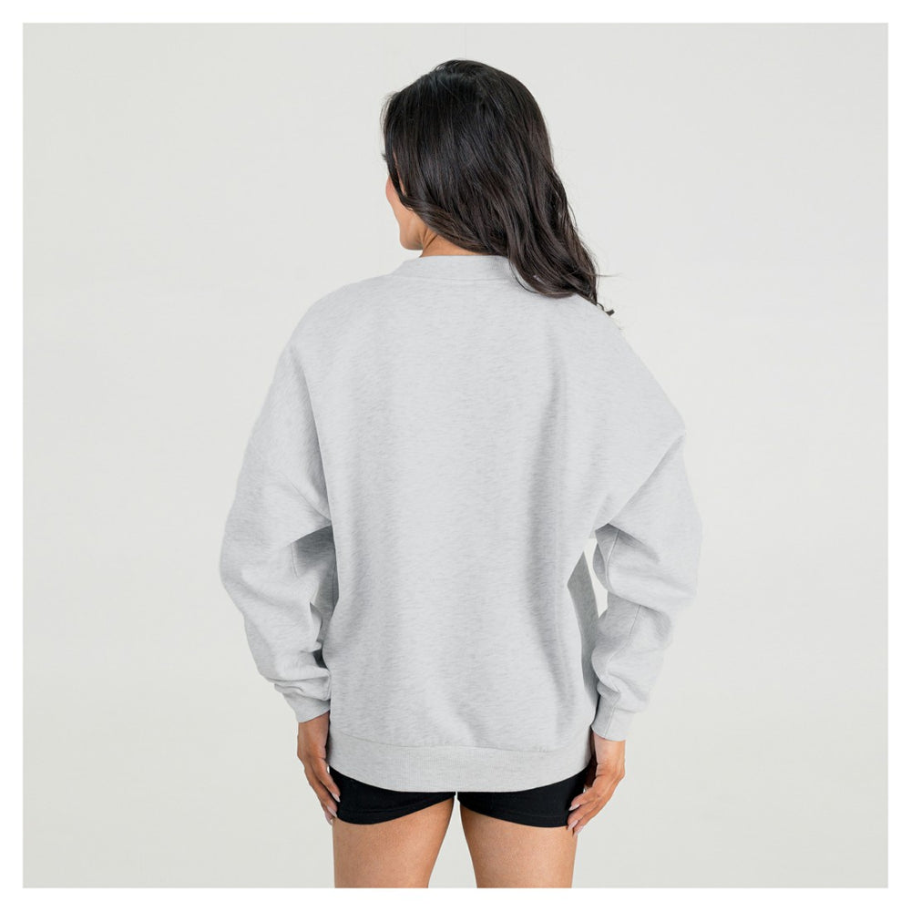 Houston Texans Gameday Couture Women's Fierce Focus Premium Oversized Fleece Pullover Sweatshirt Ash