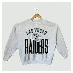 Las Vegas Raiders Gameday Couture Women's Fierce Focus Premium Oversized Fleece Pullover Sweatshirt Ash