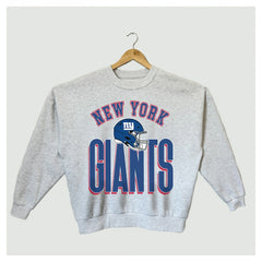 New York Giants Gameday Couture Women's Fierce Focus Premium Oversized Fleece Pullover Sweatshirt Ash