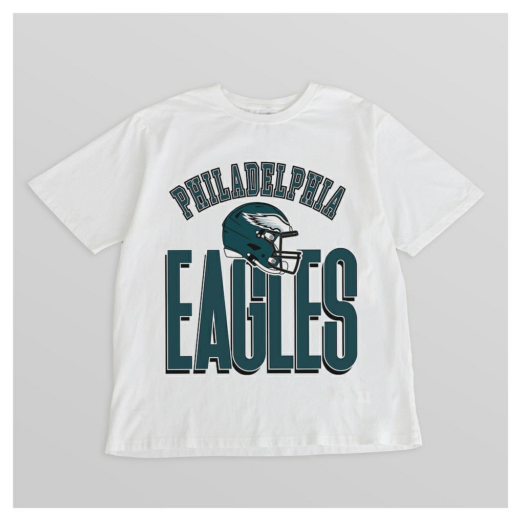 Philadelphia Eagles Gameday Couture Women's Oversized Classic Fierce Focus T-Shirt White