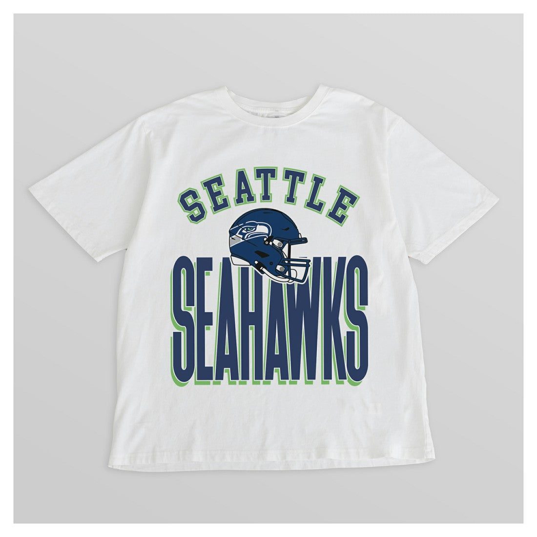 Seattle Seahawks Gameday Couture Women's Oversized Classic Fierce Focus T-Shirt White