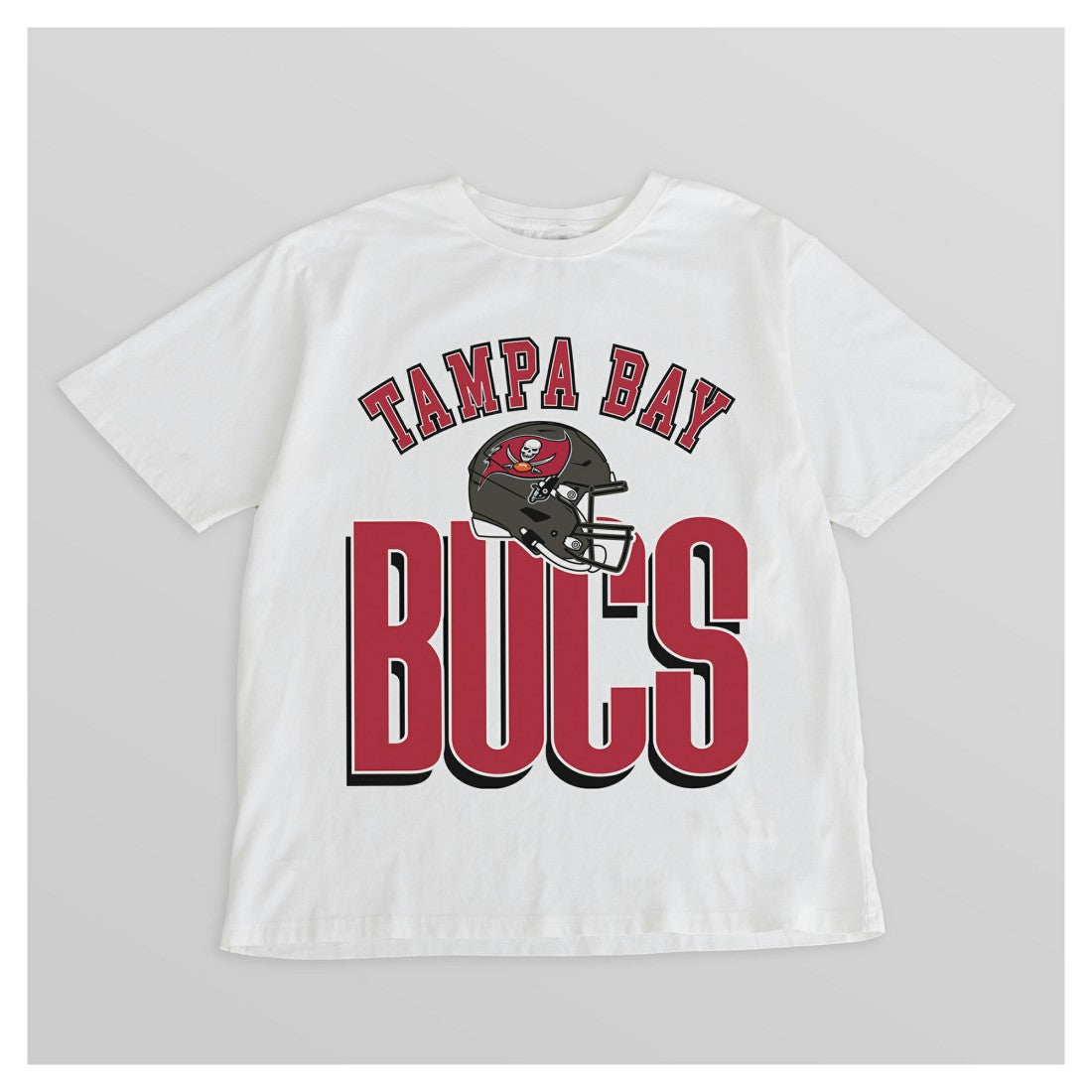 Tampa Bay Buccaneers Gameday Couture Women's Oversized Classic Fierce Focus T-Shirt White
