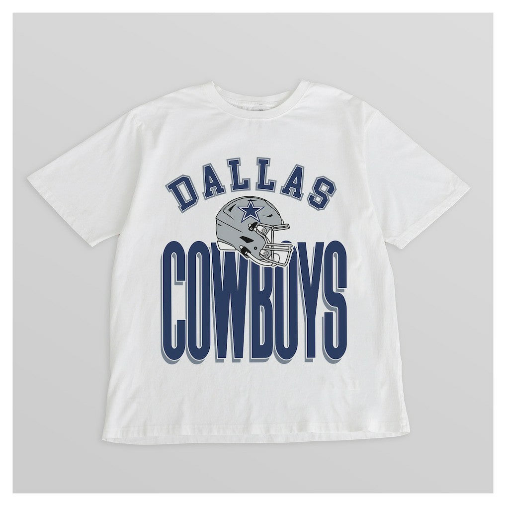 Dallas Cowboys Gameday Couture Women's Oversized Classic Fierce Focus T-Shirt White