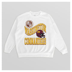 Washington Commanders Gameday Couture Women's Oversized Hard Earned Premium Fleece Pullover Sweatshirt White