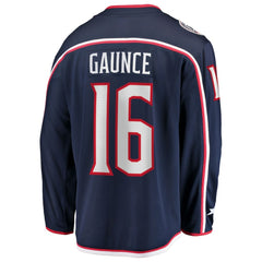 Brendan Gaunce Columbus Blue Jackets Fanatics Home Breakaway Jersey - Navy - NHL 203322872