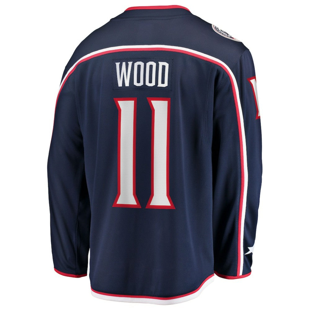 Miles Wood Columbus Blue Jackets Fanatics Home Breakaway Jersey - Navy - NHL 203322874