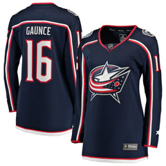 Brendan Gaunce Columbus Blue Jackets Fanatics Women's Home Breakaway Jersey - Navy - NHL 203322902