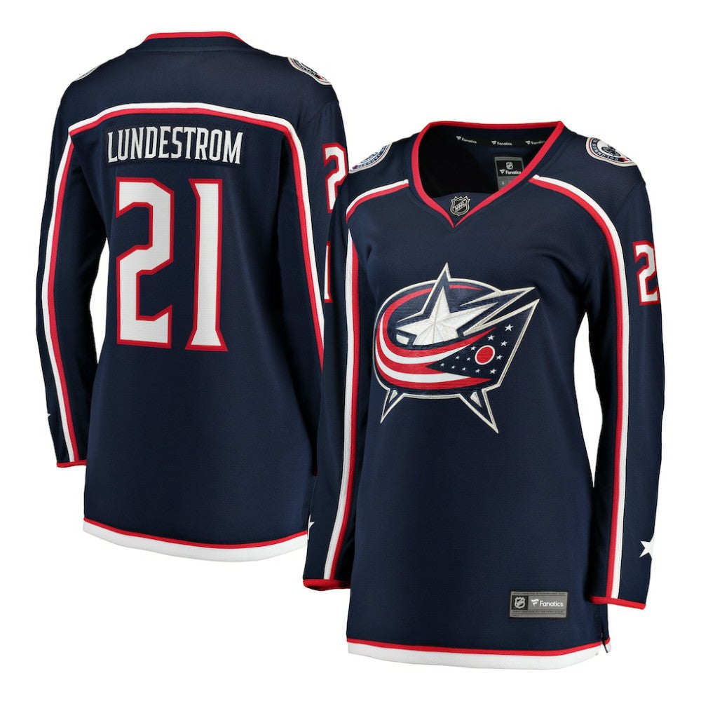 Isac Lundestrom Columbus Blue Jackets Fanatics Women's Home Breakaway Jersey - Navy - NHL 203322911