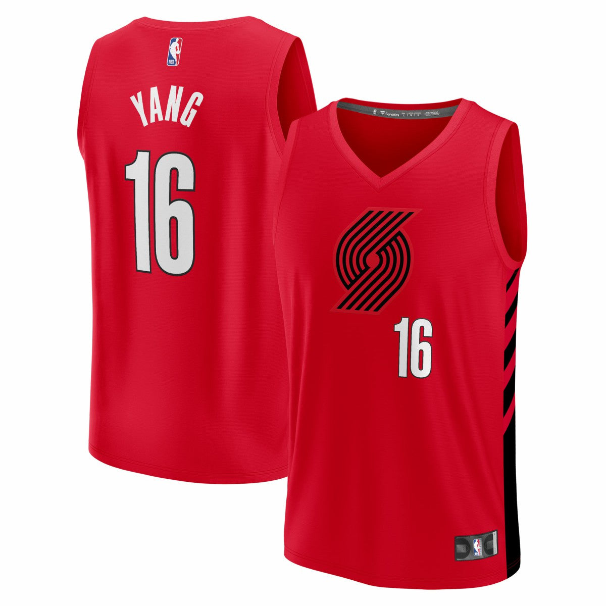 Yang Hansen Portland Trail Blazers Fast Break Replica Jersey Red Statement Edition | Fanatics US
