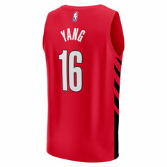 Yang Hansen Portland Trail Blazers Fast Break Replica Jersey Red Statement Edition | Fanatics US
