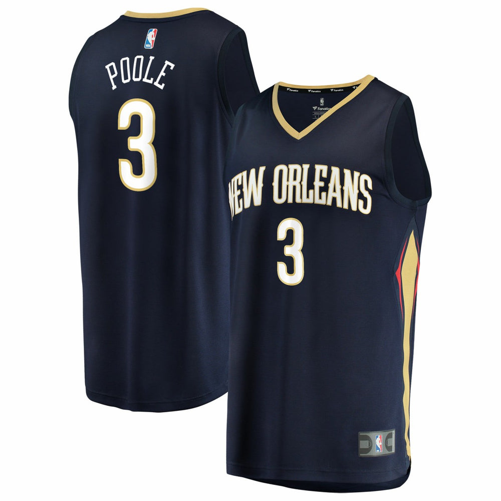 Jordan Poole New Orleans Pelicans Fast Break Replica Jersey Navy Icon Edition | Fanatics Near Me