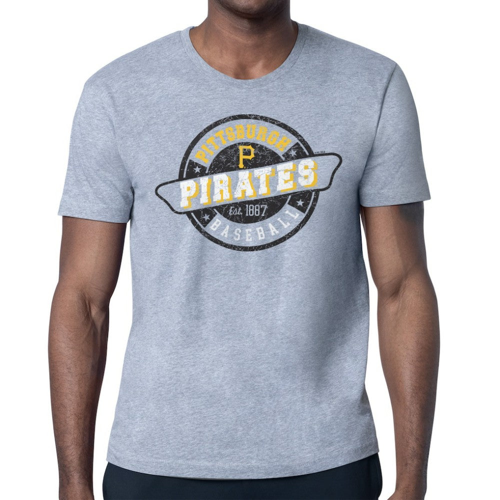 Pittsburgh Pirates Starter Route 66 Team Logo T-Shirt - Gray - MLB Sale
