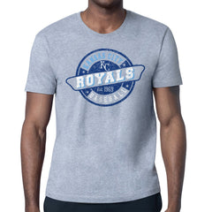 Kansas City Royals Starter Route 66 Team Logo T-Shirt - Heather Gray - MLB Discount