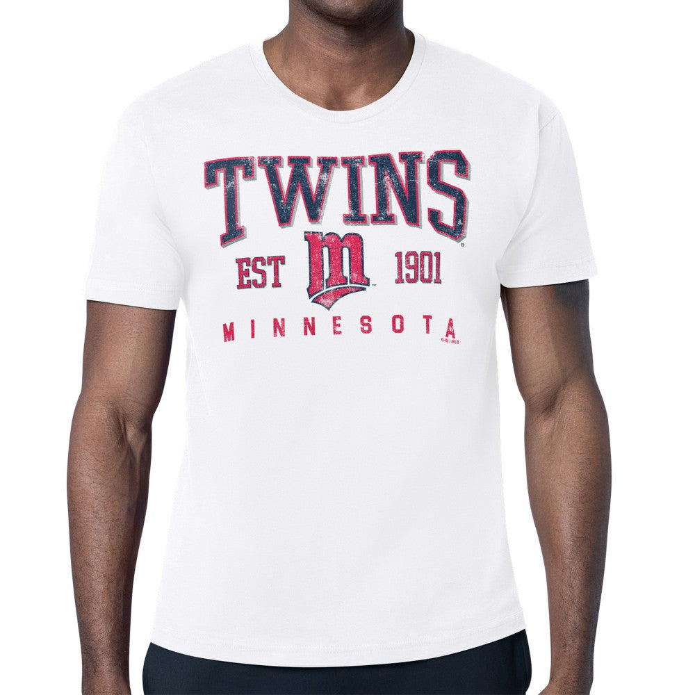 Minnesota Twins Starter Distressed Logo T-Shirt - White - MLB Online