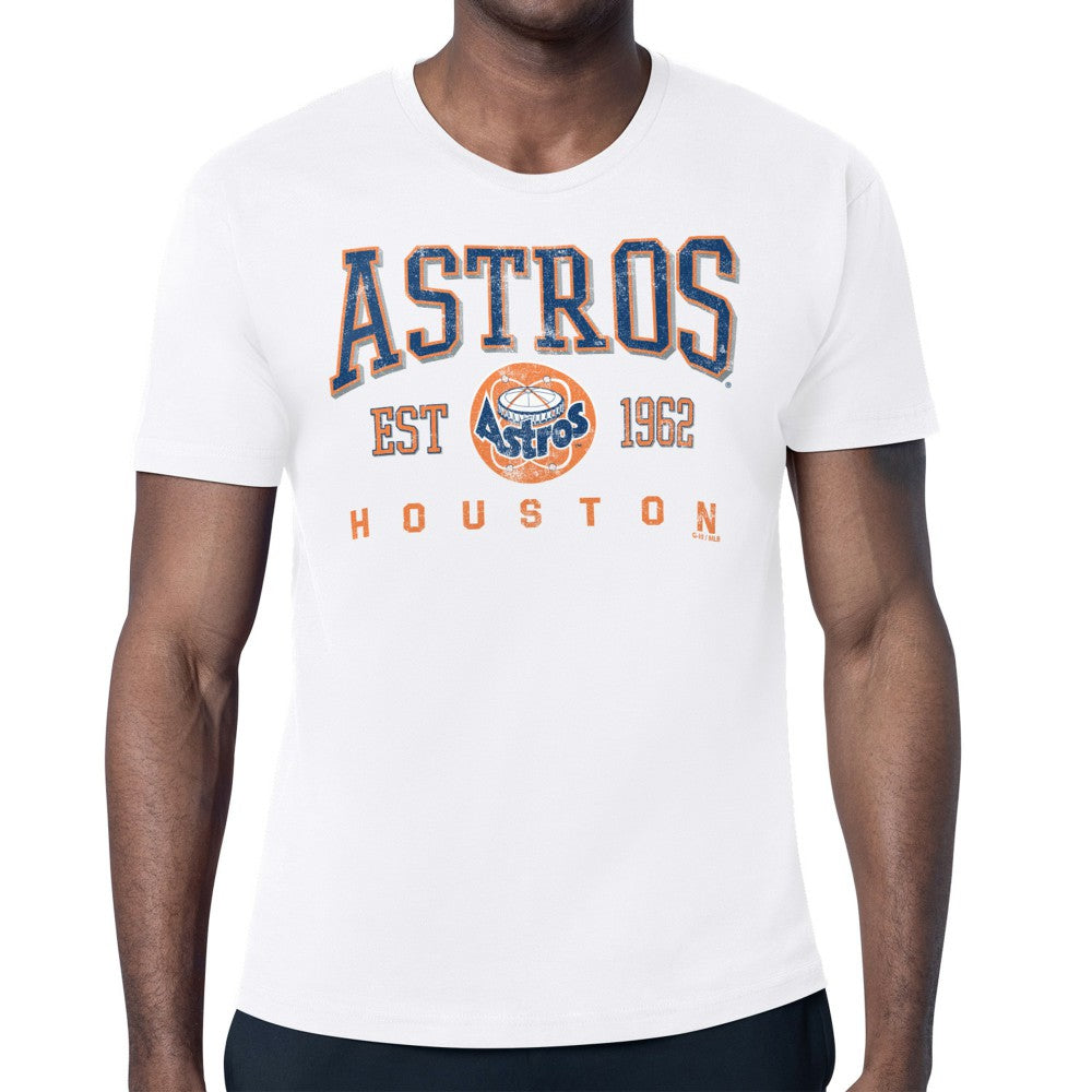 Houston Astros Starter Distressed Logo T-Shirt - White - MLB Lifestyle