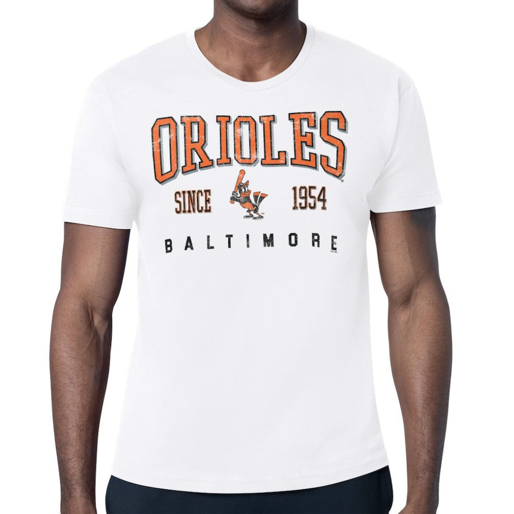 Baltimore Orioles Starter Distressed Logo T-Shirt - White - MLB on Sale