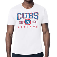 Chicago Cubs Starter Distressed Logo T-Shirt - White - MLB Discount