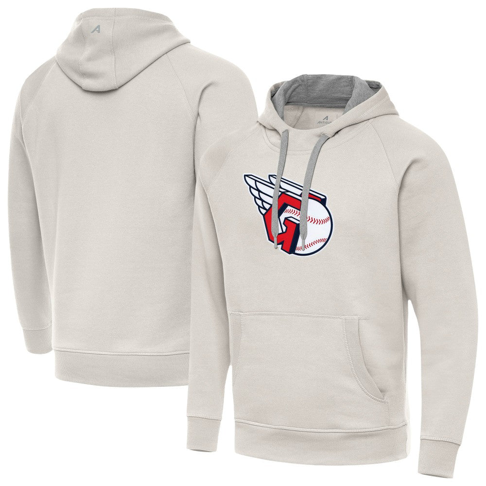 Cleveland Guardians Antigua Victory Pullover Hoodie - Cream - MLB Sale