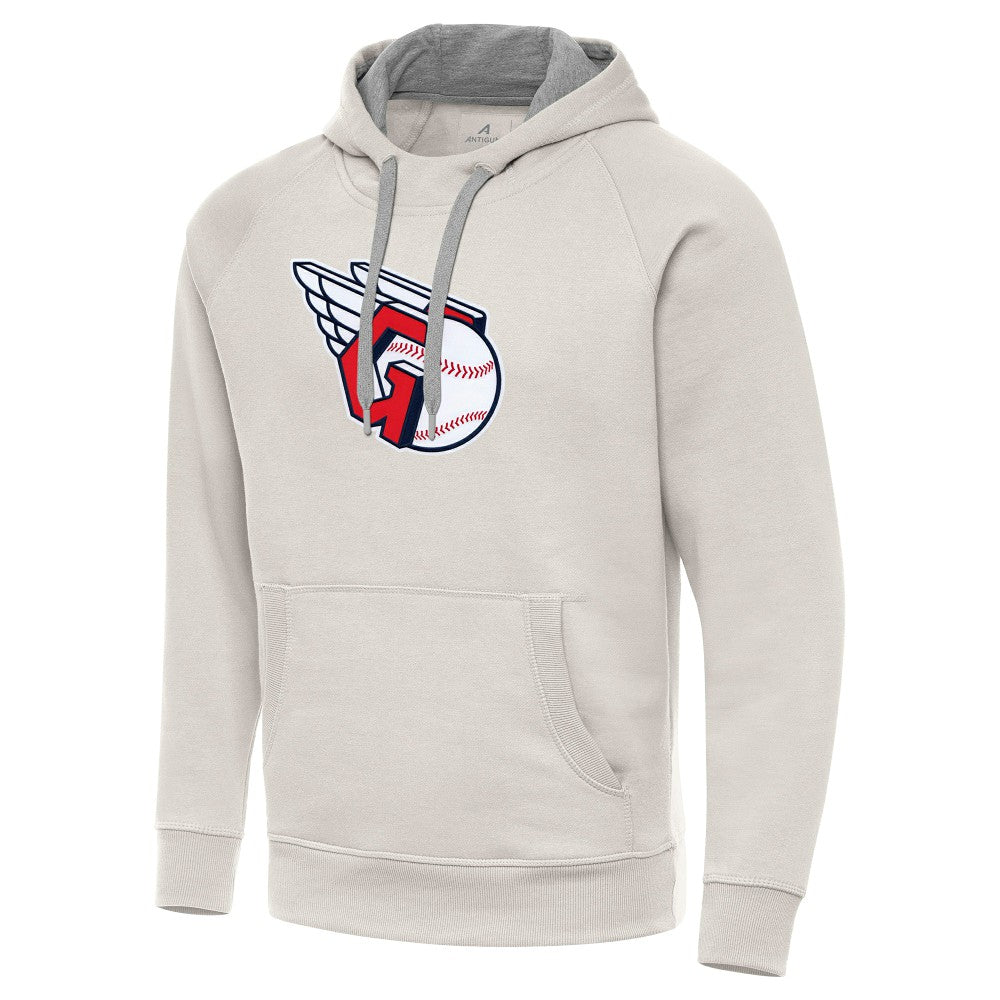 Cleveland Guardians Antigua Victory Pullover Hoodie - Cream - MLB Sale