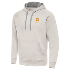 Pittsburgh Pirates Antigua Victory Pullover Hoodie - Cream - MLB Lifestyle